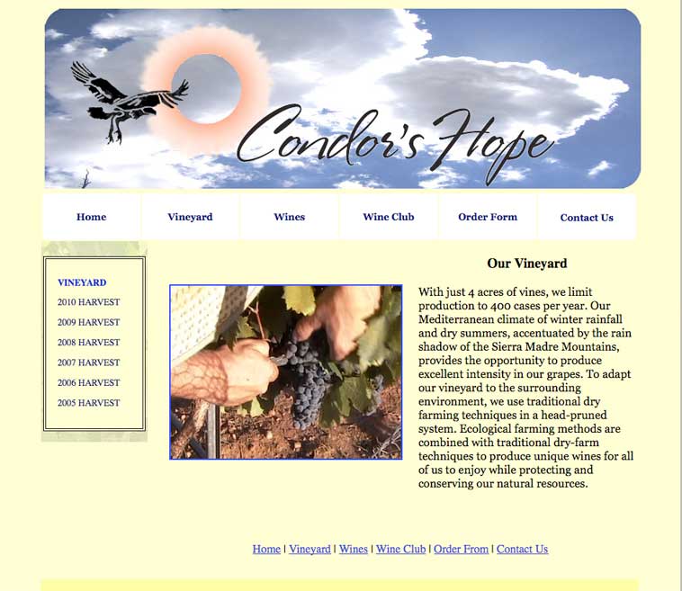 condorshope web page